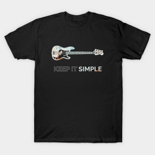 Keep It Simple P-Style Bass Guitar Texture T-Shirt